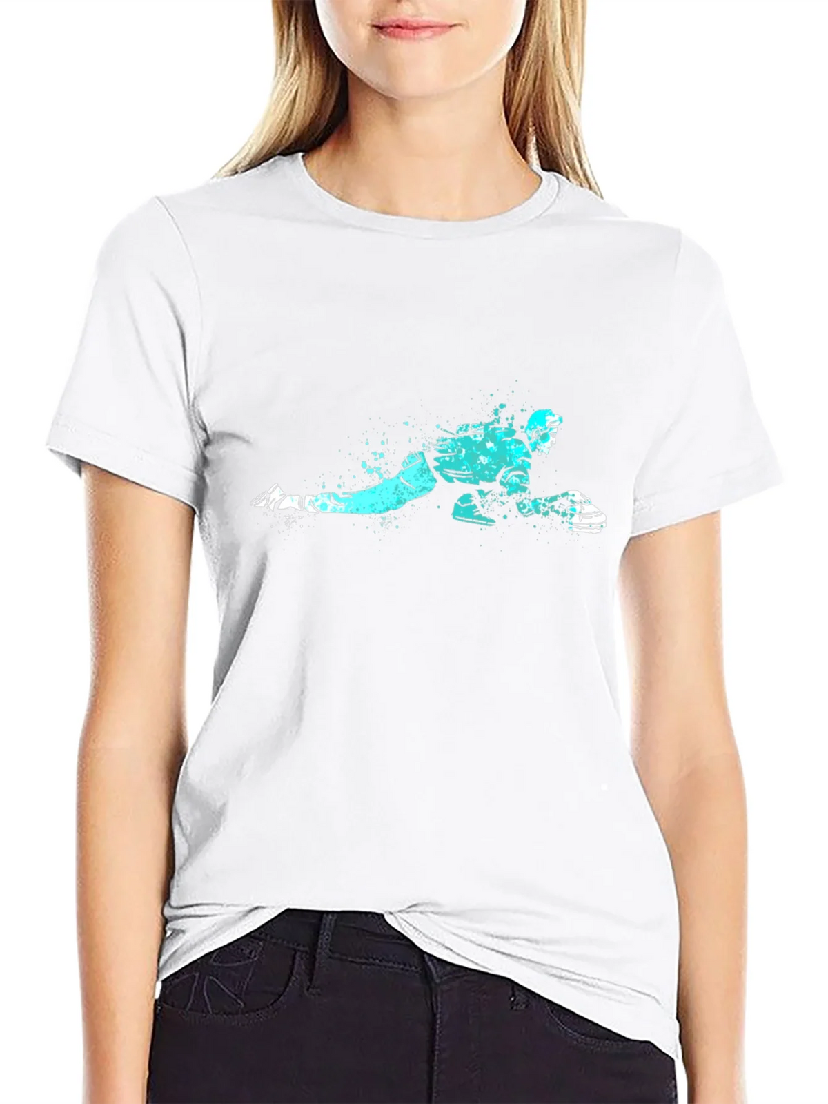 Curling Player Graphic Tee - Black product image 8