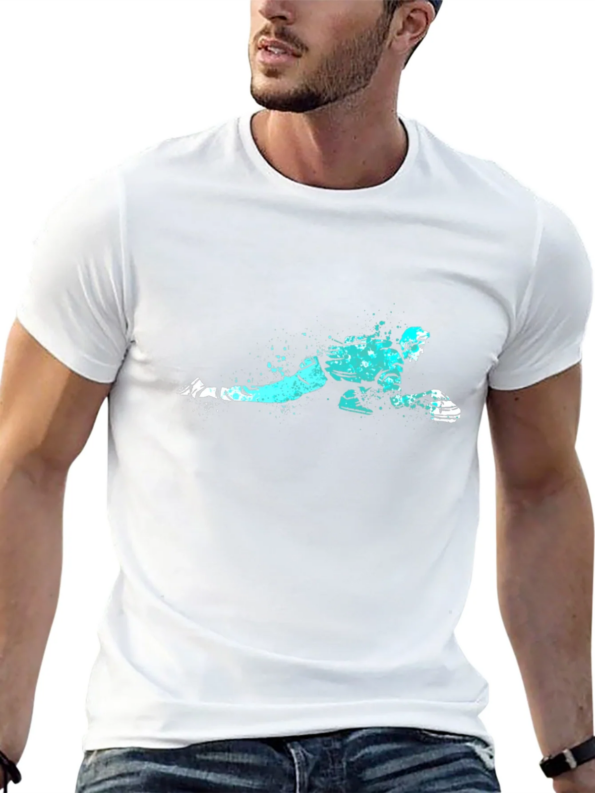 Curling Player Graphic Tee - Black product image 12