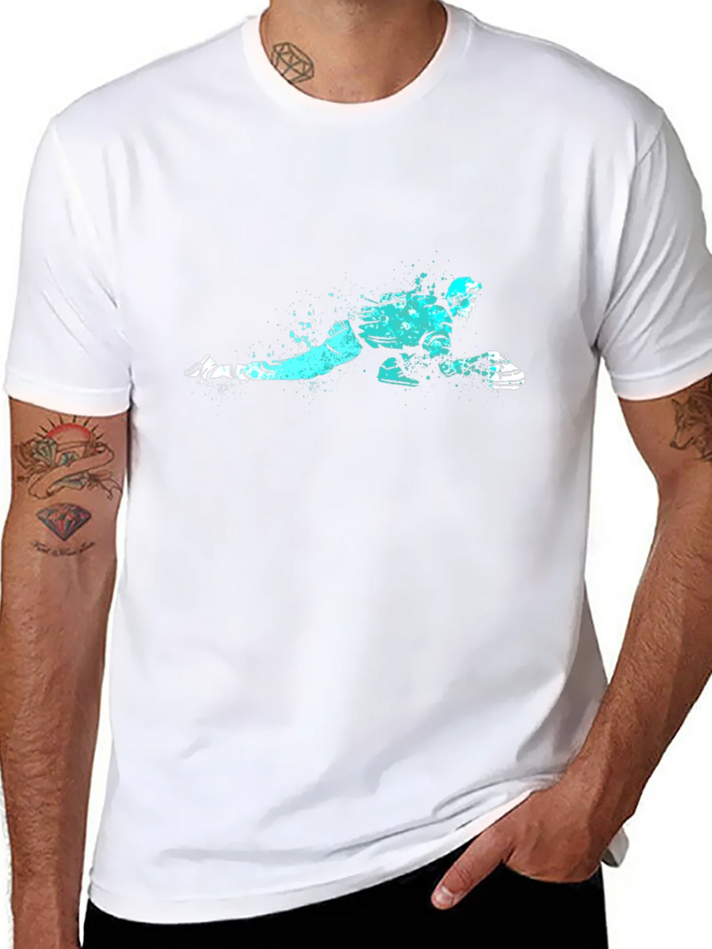Curling Player Graphic Tee - Black product image 7