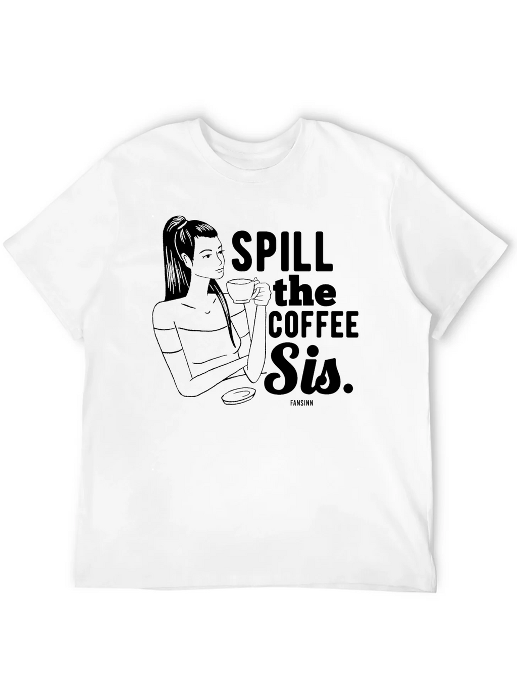 Spill the Coffee Sis Graphic Tee - Unisex Black T-Shirt product image 11