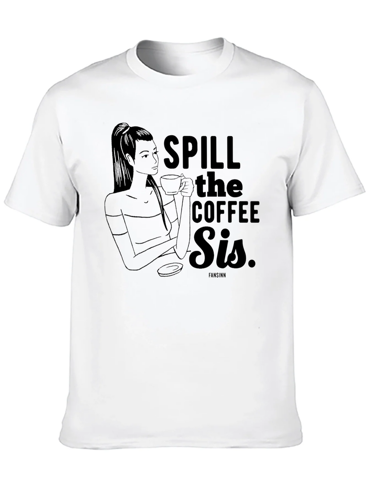Spill the Coffee Sis Graphic Tee - Unisex Black T-Shirt product image 9