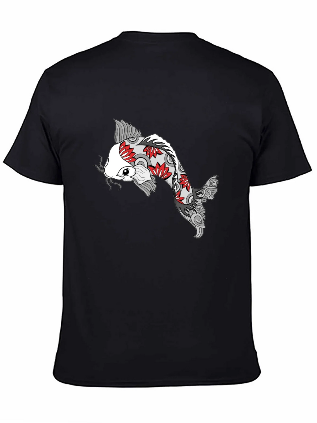 Koi Fish Graphic Black T-Shirt - Unique Design product image 4
