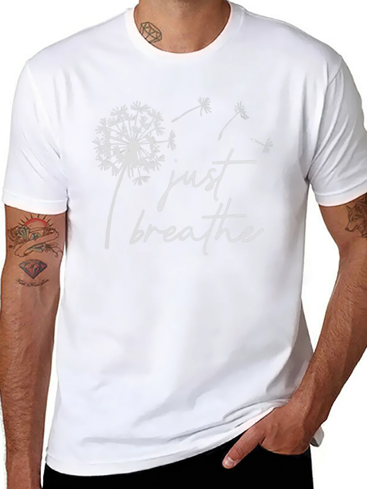 Just Breathe Dandelion Graphic T-Shirt - Relaxed Fit product image 7