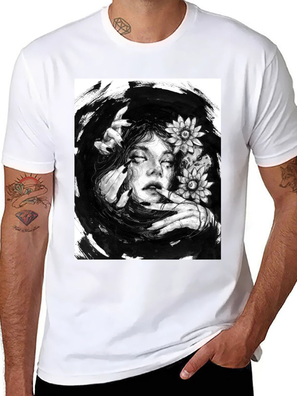 Mystic Woman Graphic T-Shirt - Black Cotton Tee product image 7