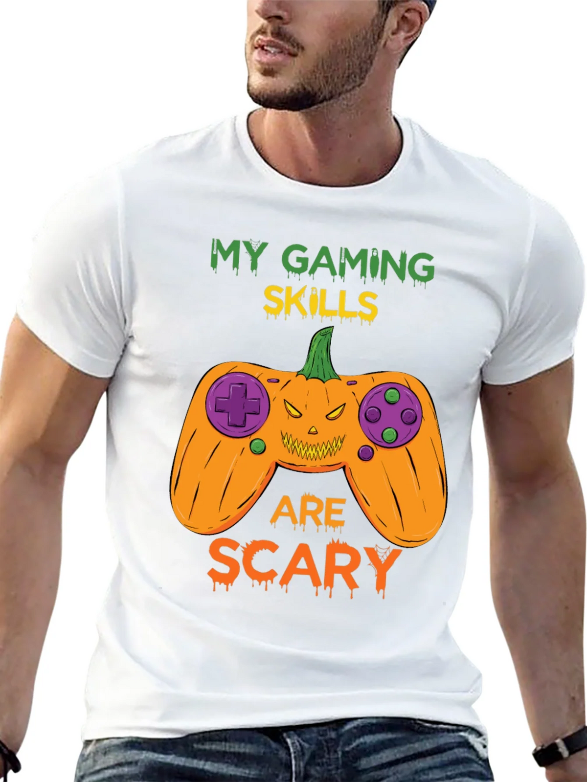 My Gaming Skills Are Scary Halloween T-Shirt product image 11