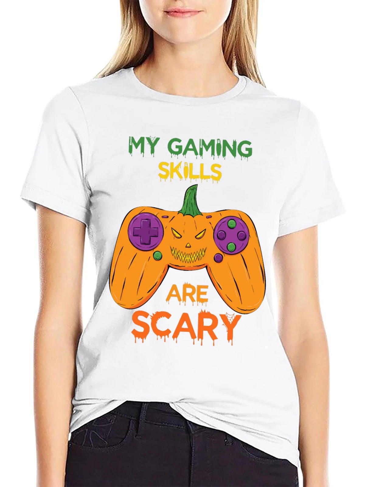 My Gaming Skills Are Scary Halloween T-Shirt product image 8