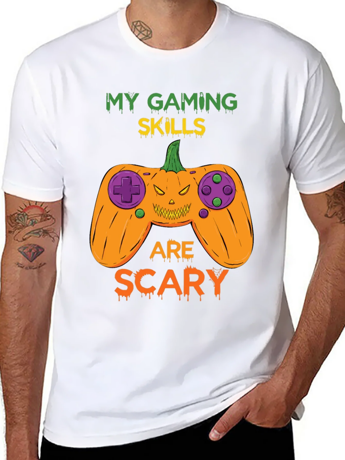 My Gaming Skills Are Scary Halloween T-Shirt product image 7