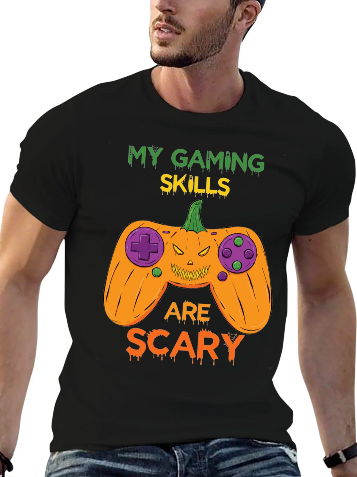 My Gaming Skills Are Scary Halloween T-Shirt product image 6