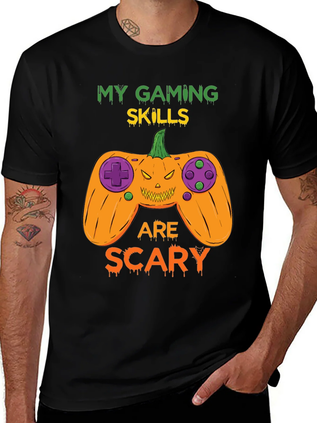 My Gaming Skills Are Scary Halloween T-Shirt product image 1