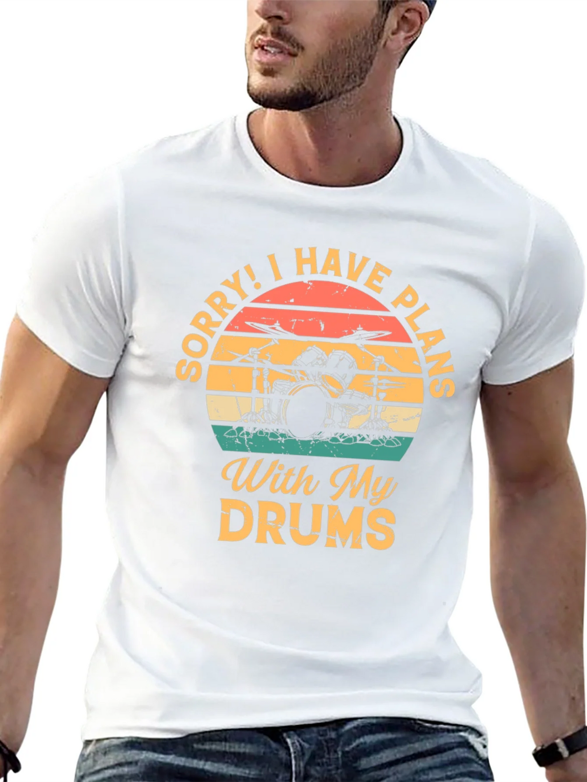 Drummer Plans T-Shirt: Sorry I Have With My Drums product image 12