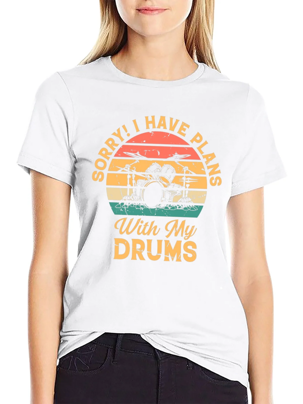 Drummer Plans T-Shirt: Sorry I Have With My Drums product image 8