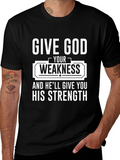 Give God Your Weakness Black T-Shirt product image 1