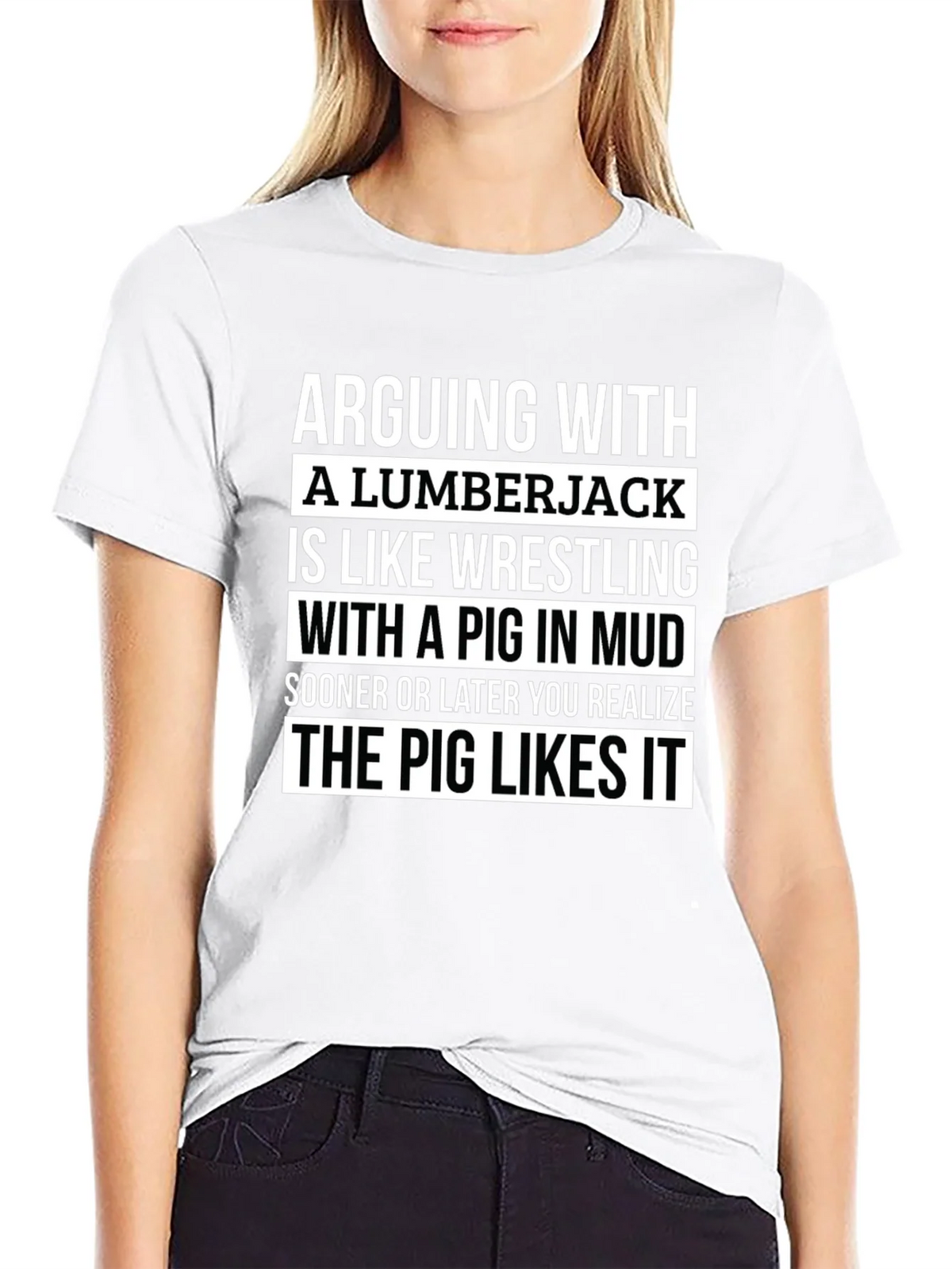 Arguing with Lumberjack T-Shirt - Pig in Mud Graphic Tee product image 8