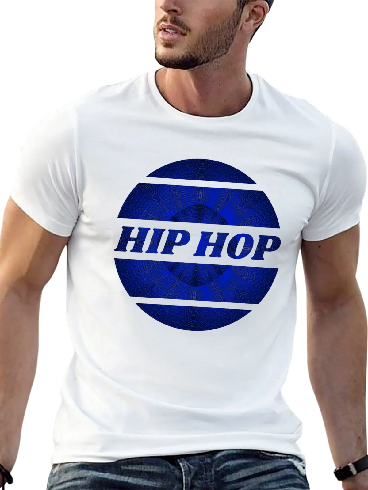 Hip Hop Graphic Print Black T-Shirt product image 11