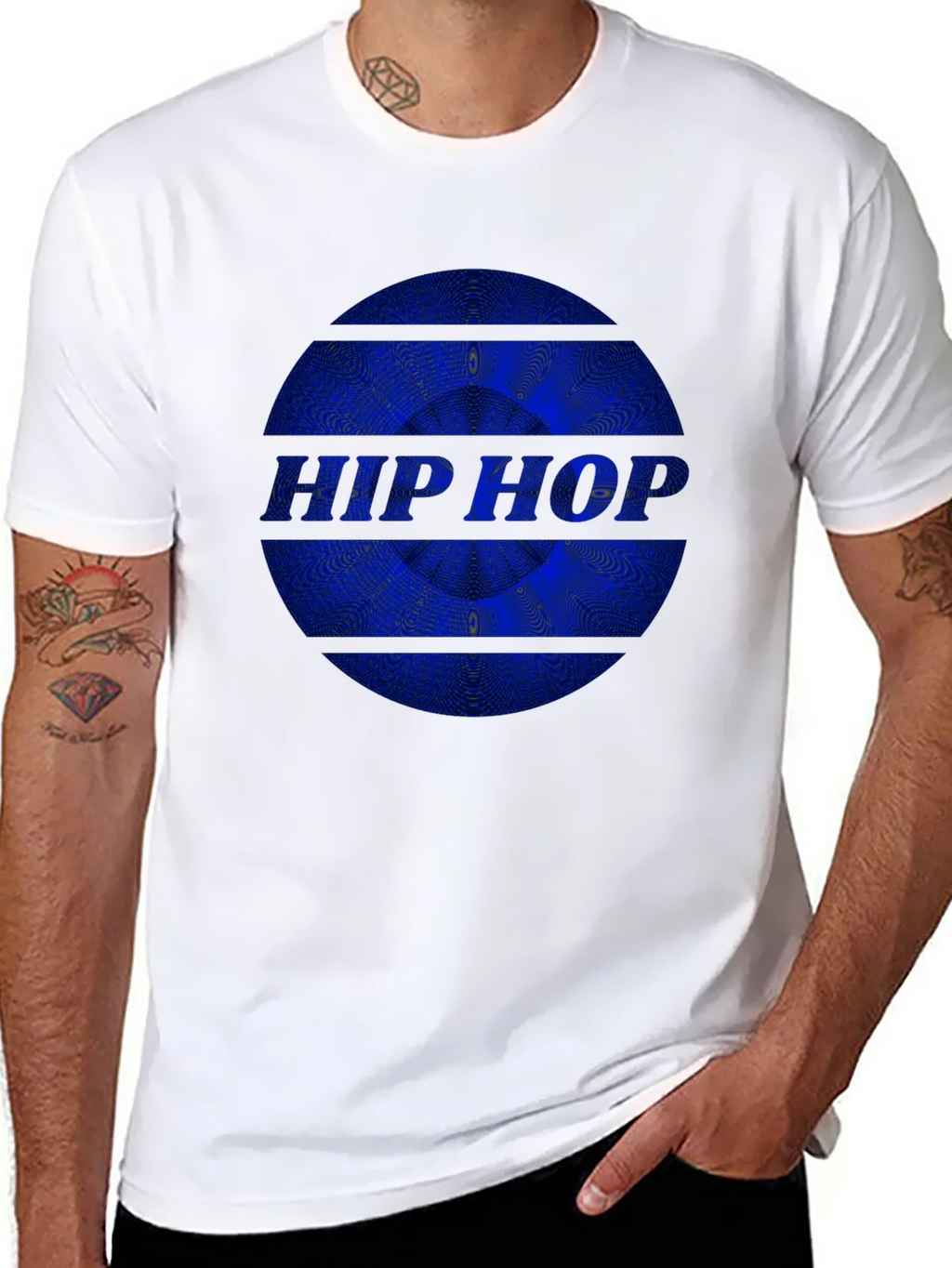 Hip Hop Graphic Print Black T-Shirt product image 7