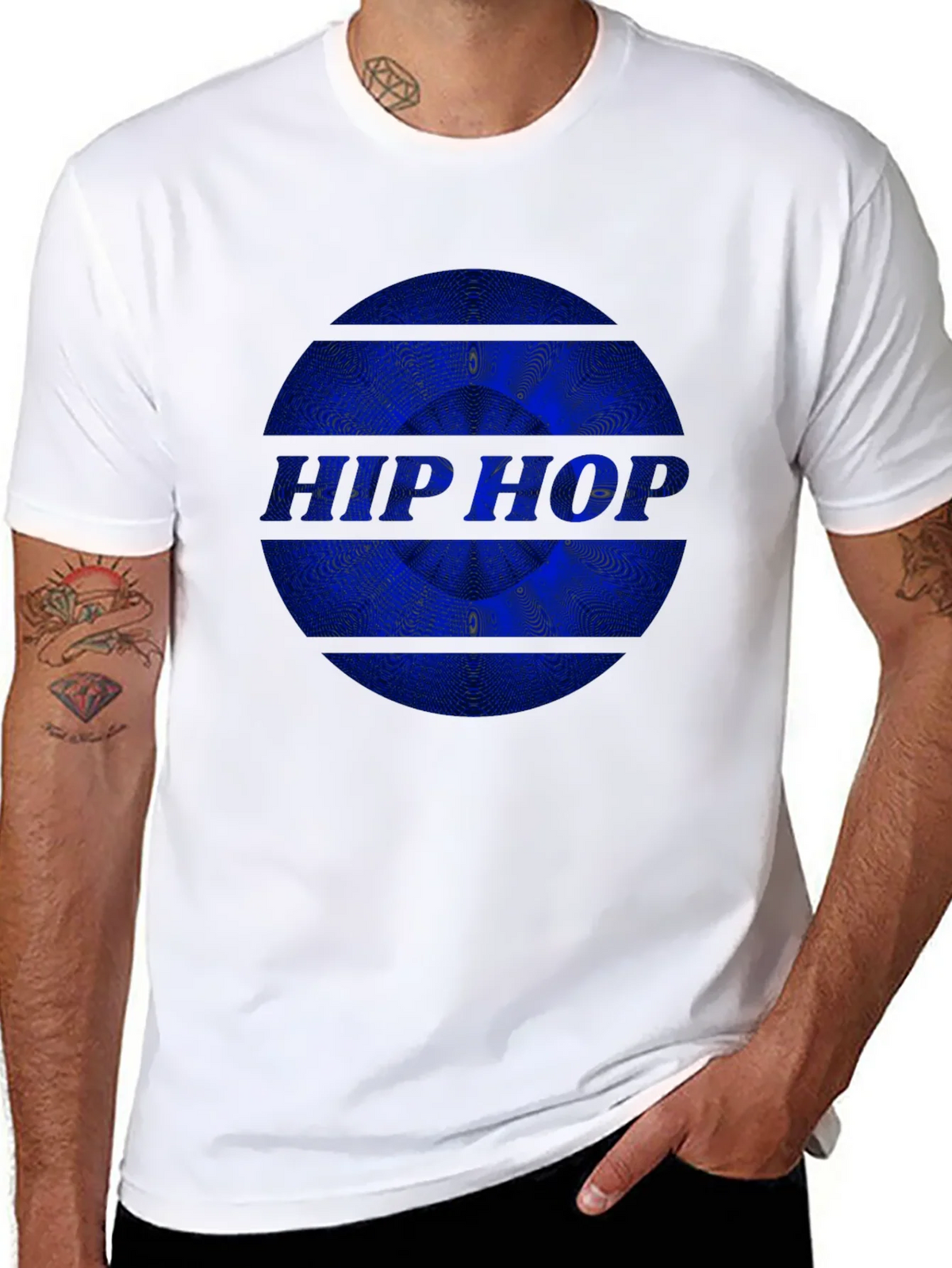 Hip Hop Graphic Print Black T-Shirt product image 7