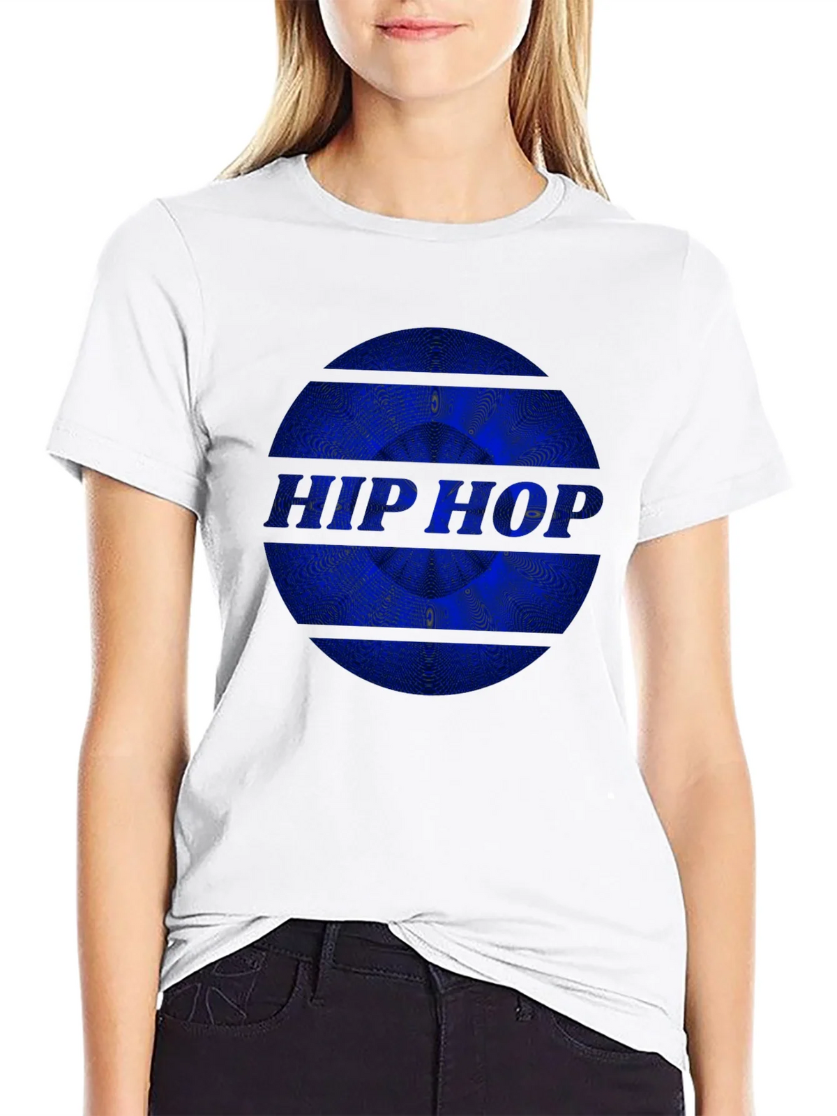 Hip Hop Graphic Print Black T-Shirt product image 8