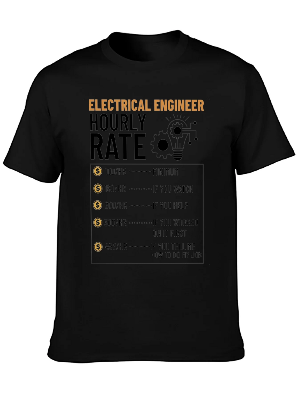 Electrical Engineer Hourly Rate T-Shirt product image 3