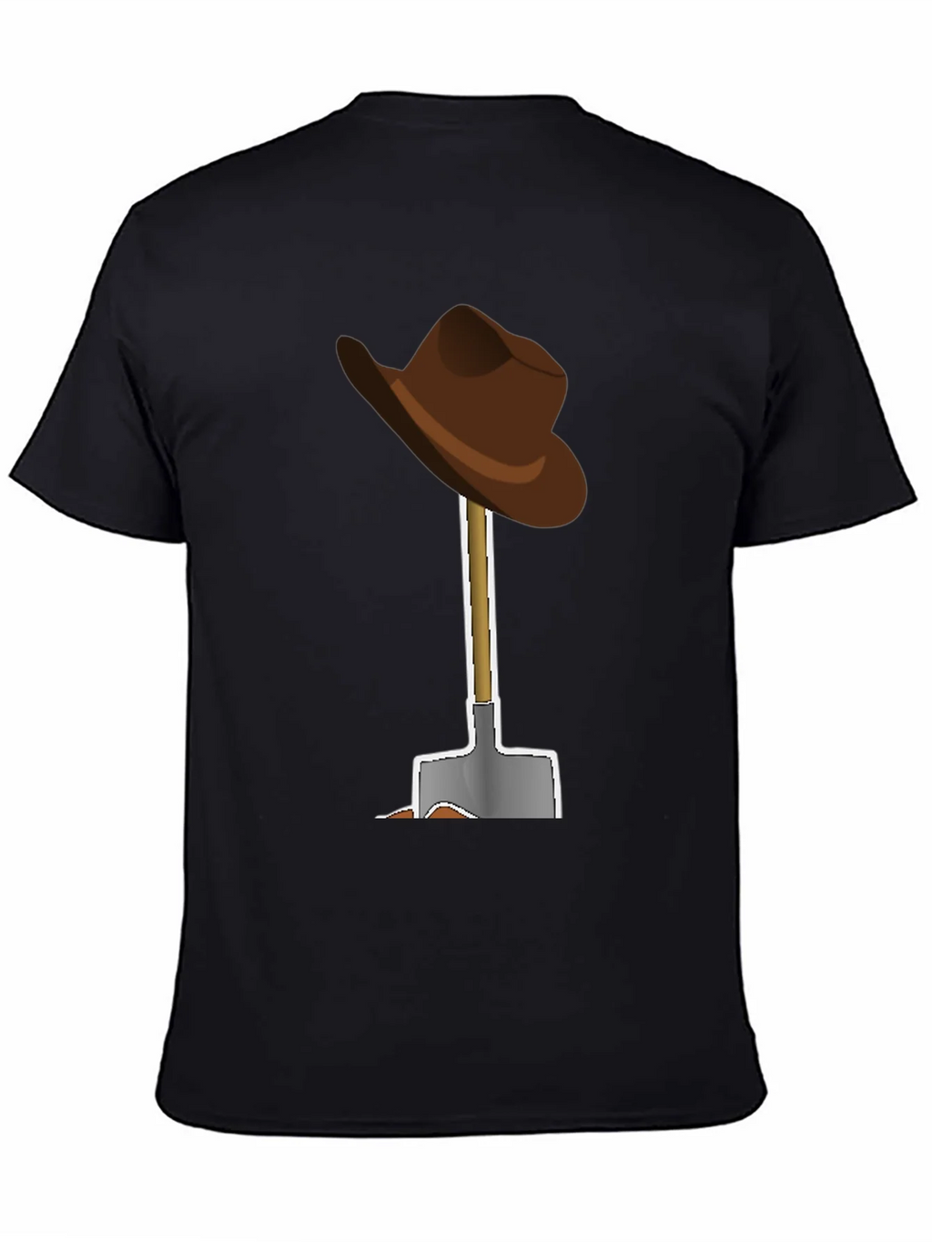 Cartoon Cowboy Hat and Shovel Graphic Tee