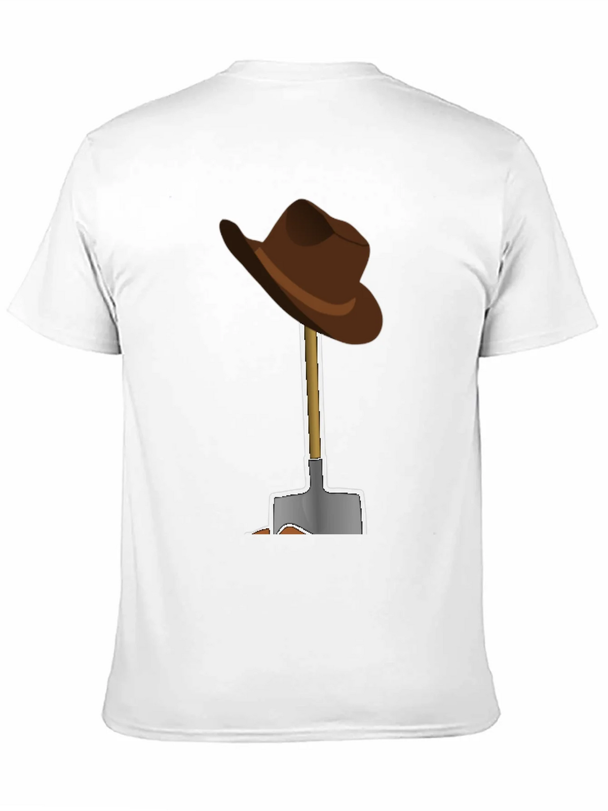 Cartoon Cowboy Hat and Shovel Graphic Tee