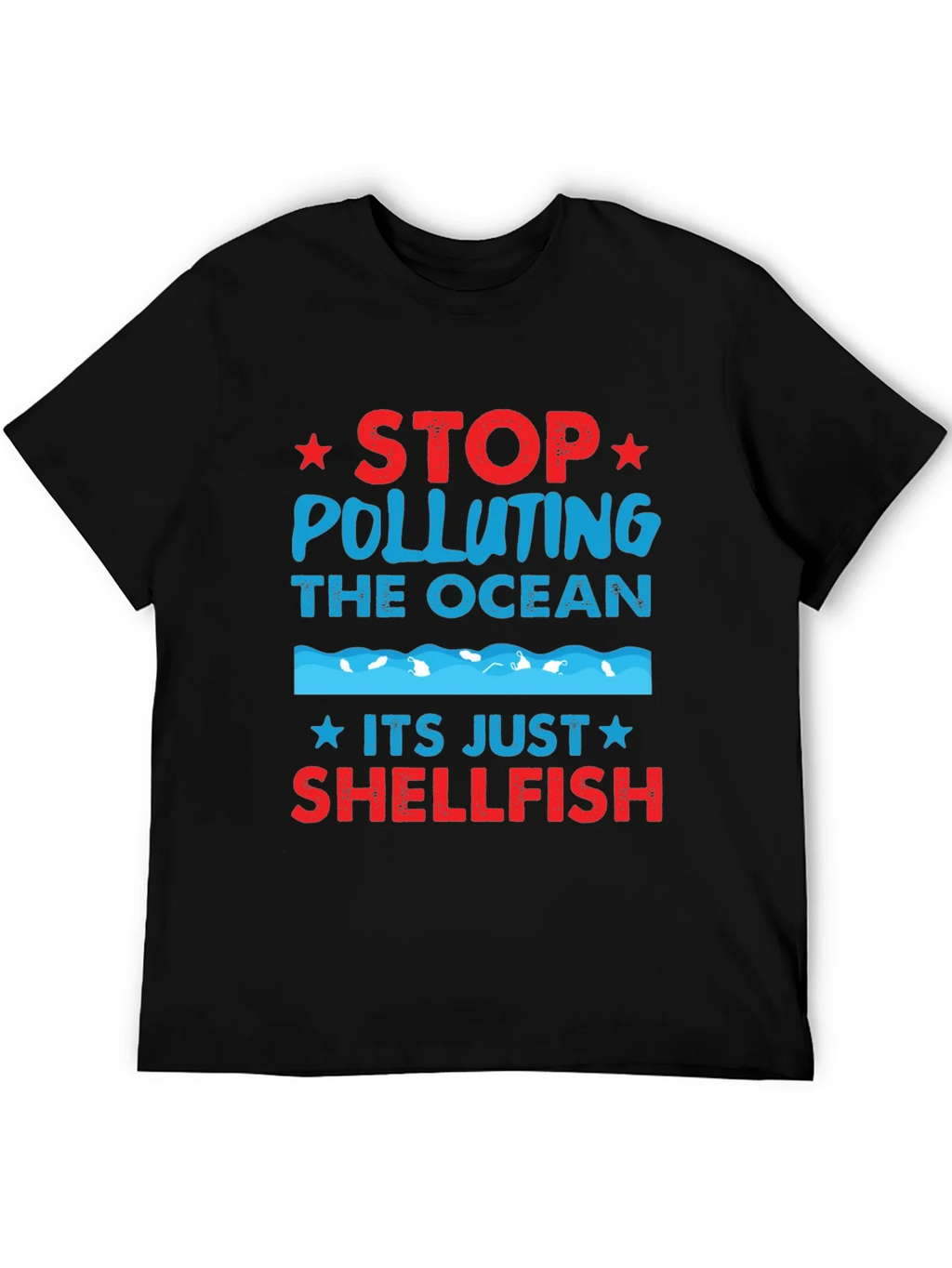 Stop Polluting Ocean Shellfish Graphic Tee product image 5