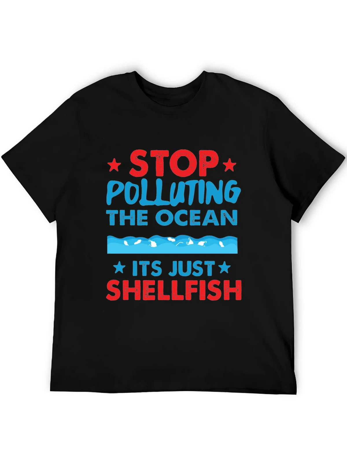Stop Polluting Ocean Shellfish Graphic Tee product image 5