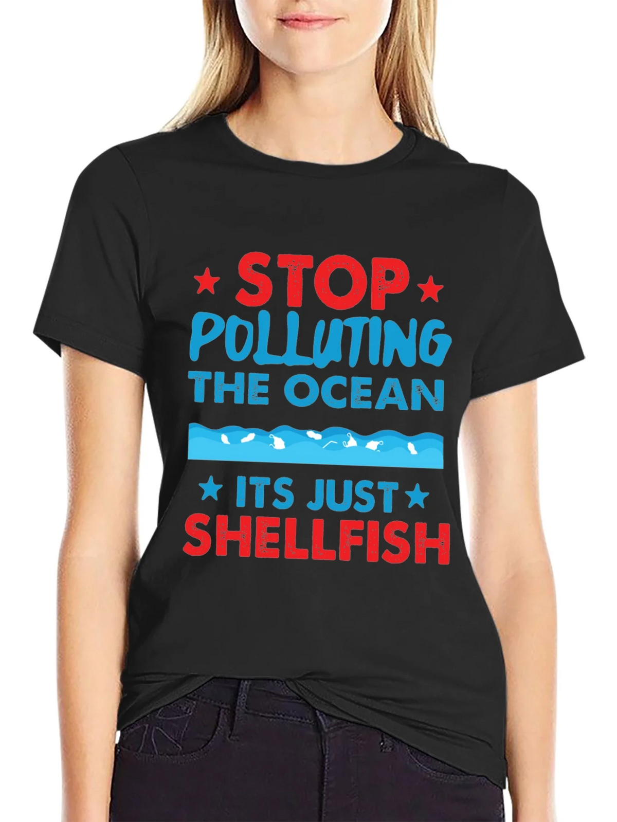 Stop Polluting Ocean Shellfish Graphic Tee product image 2