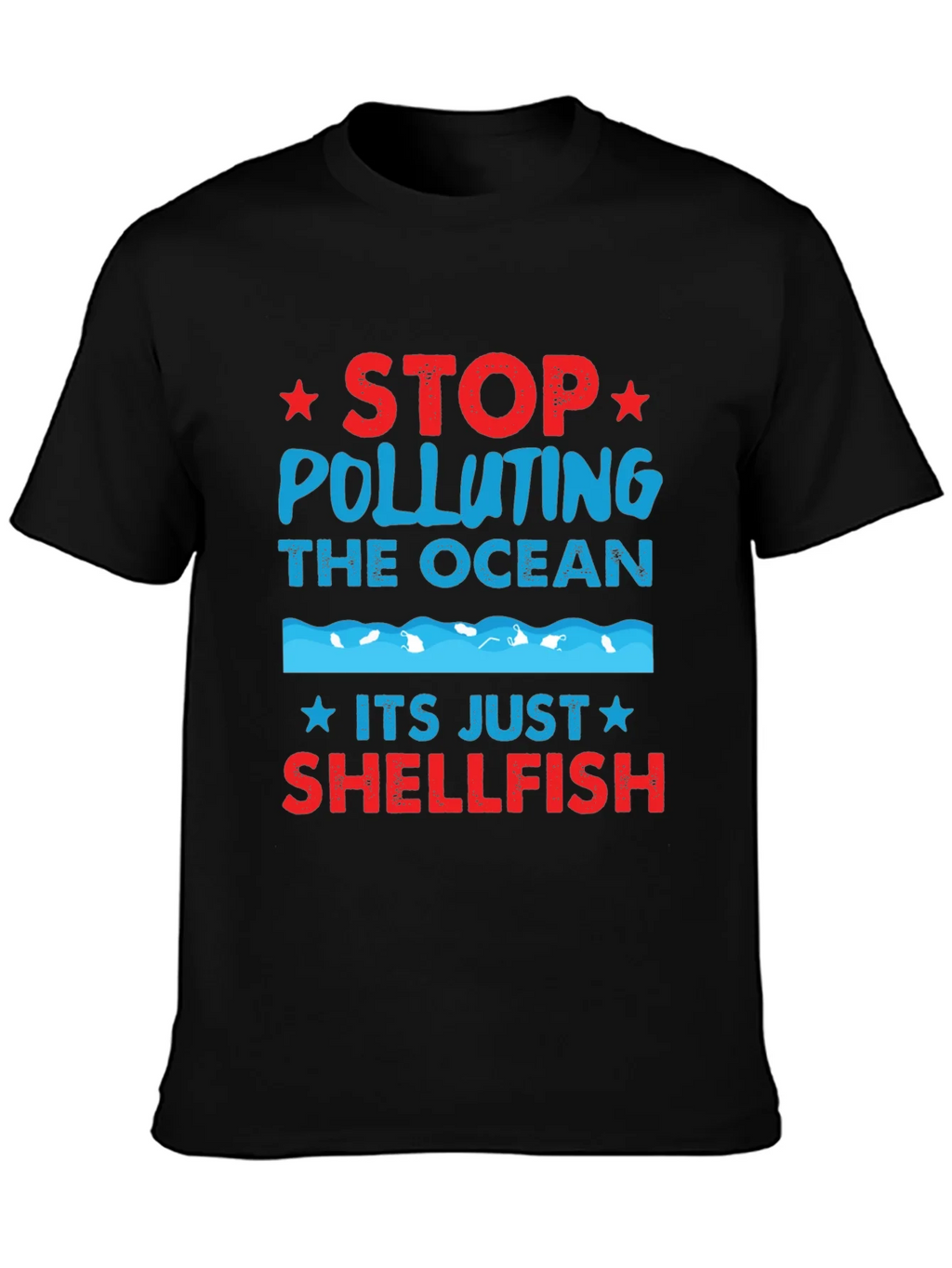 Stop Polluting Ocean Shellfish Graphic Tee product image 3