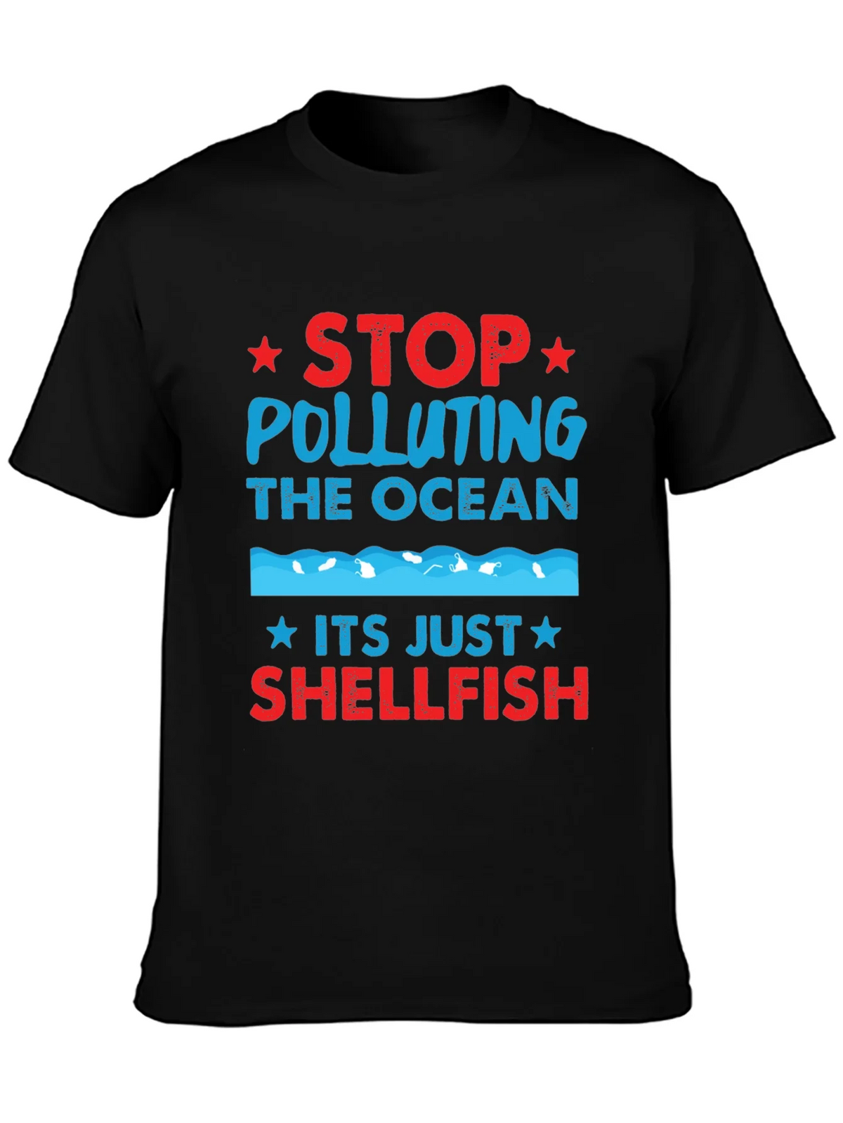 Stop Polluting Ocean Shellfish Graphic Tee product image 3