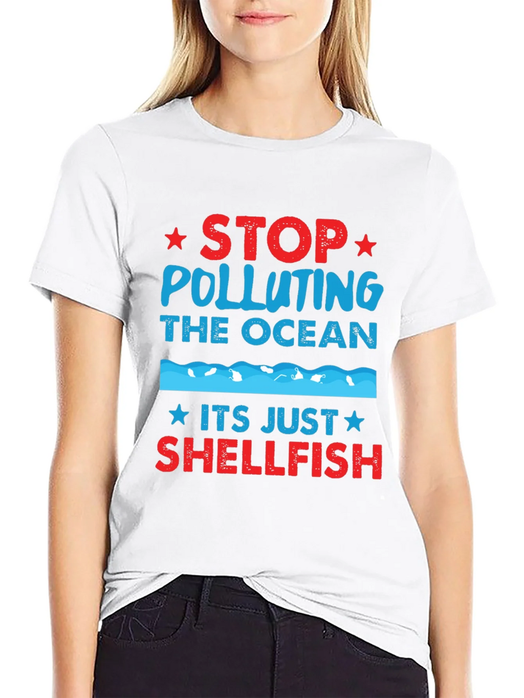 Stop Polluting Ocean Shellfish Graphic Tee product image 8