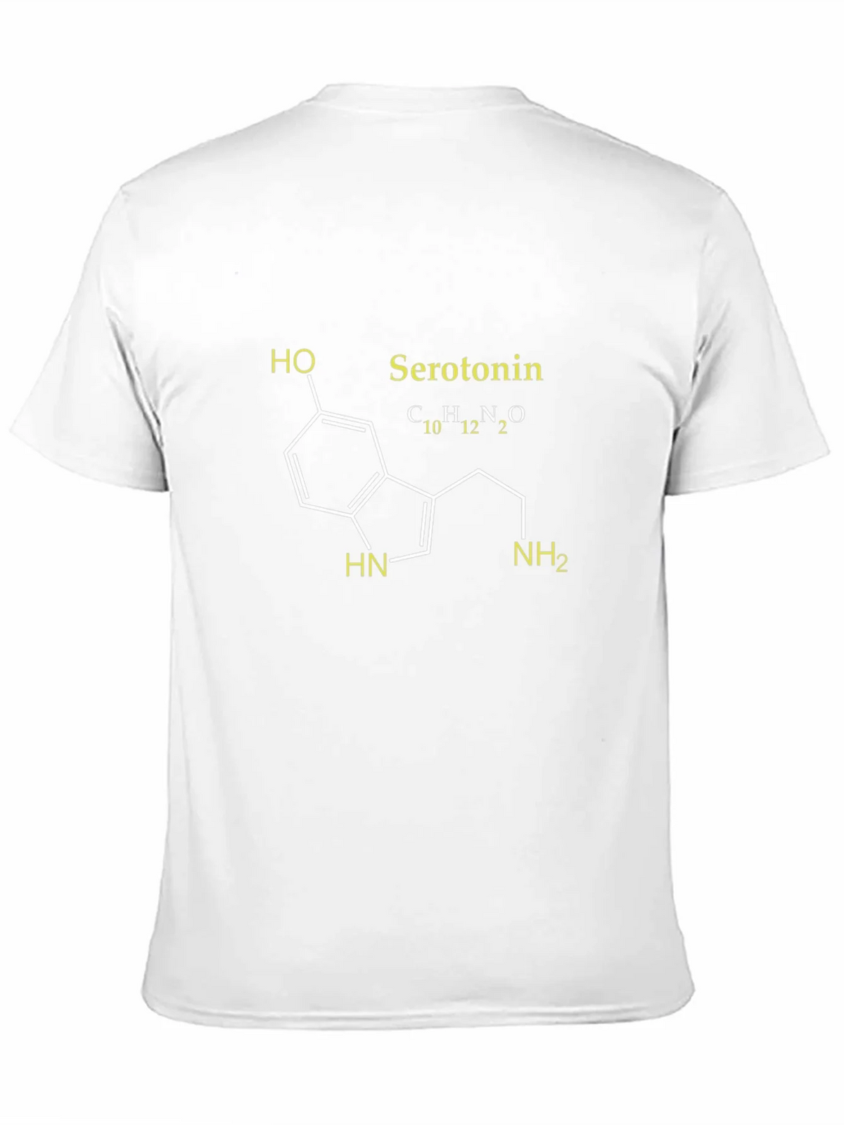 Serotonin Molecule Graphic T-Shirt - Black product image 10