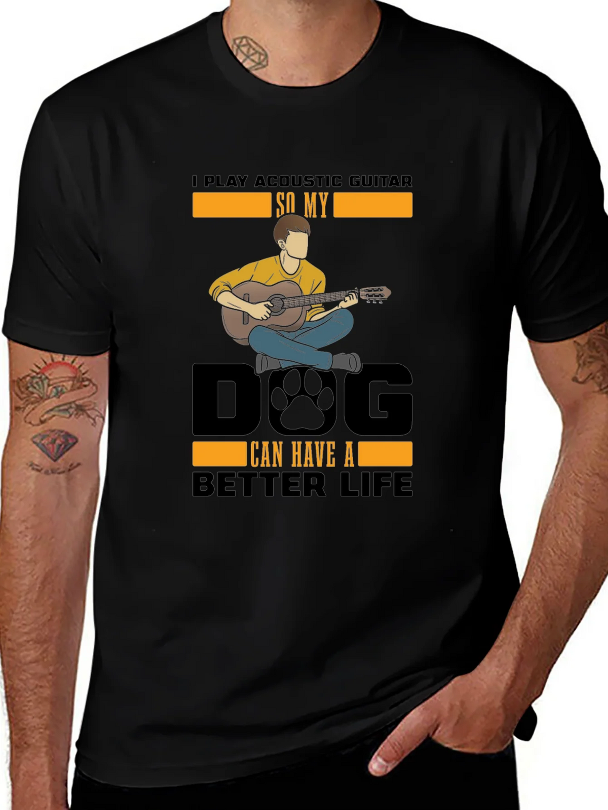 Acoustic Guitar Dog Lover T-Shirt product image 1