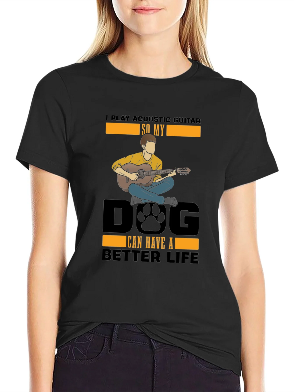 Acoustic Guitar Dog Lover T-Shirt product image 2
