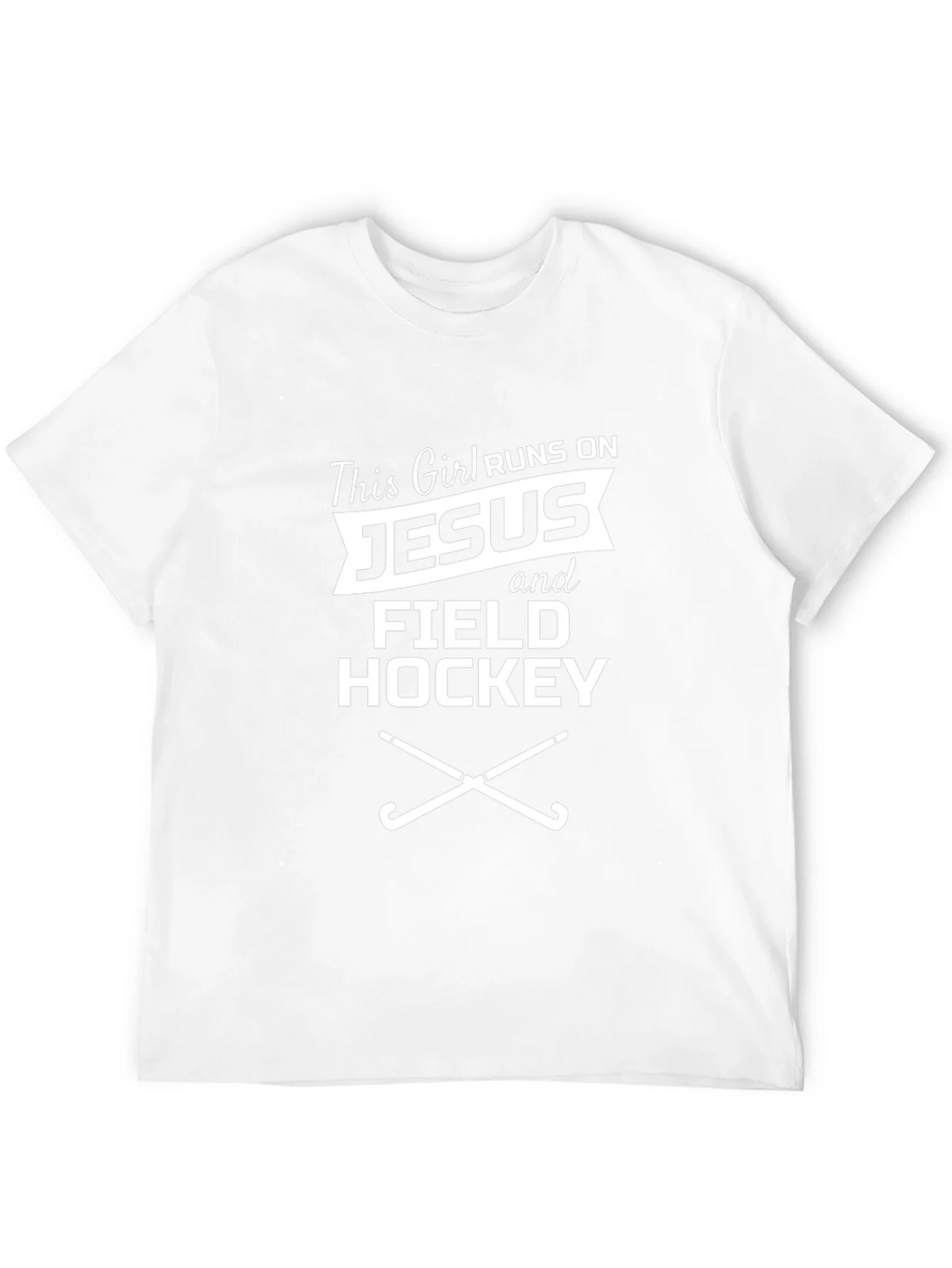 Runs on Jesus and Field Hockey Graphic Tee product image 11