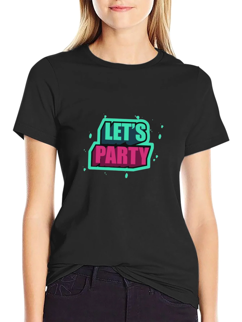 Lets Party Graphic Tee - Black Short Sleeve product image 2