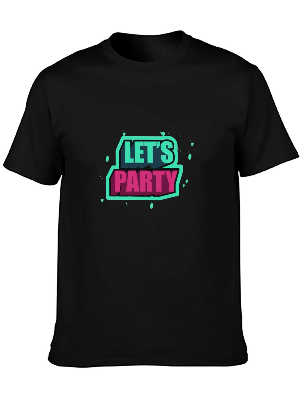 Lets Party Graphic Tee - Black Short Sleeve product image 3