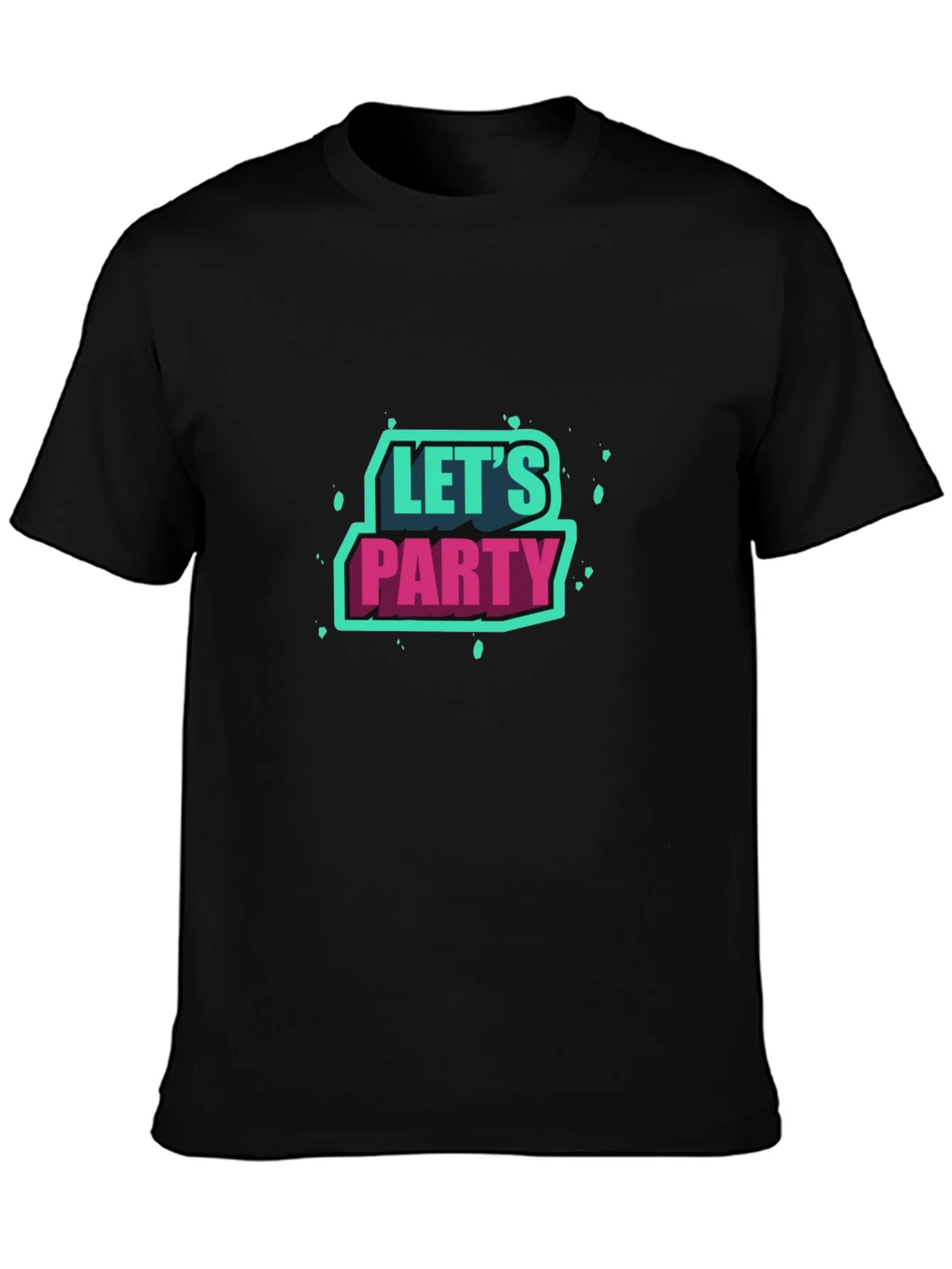 Lets Party Graphic Tee - Black Short Sleeve product image 3
