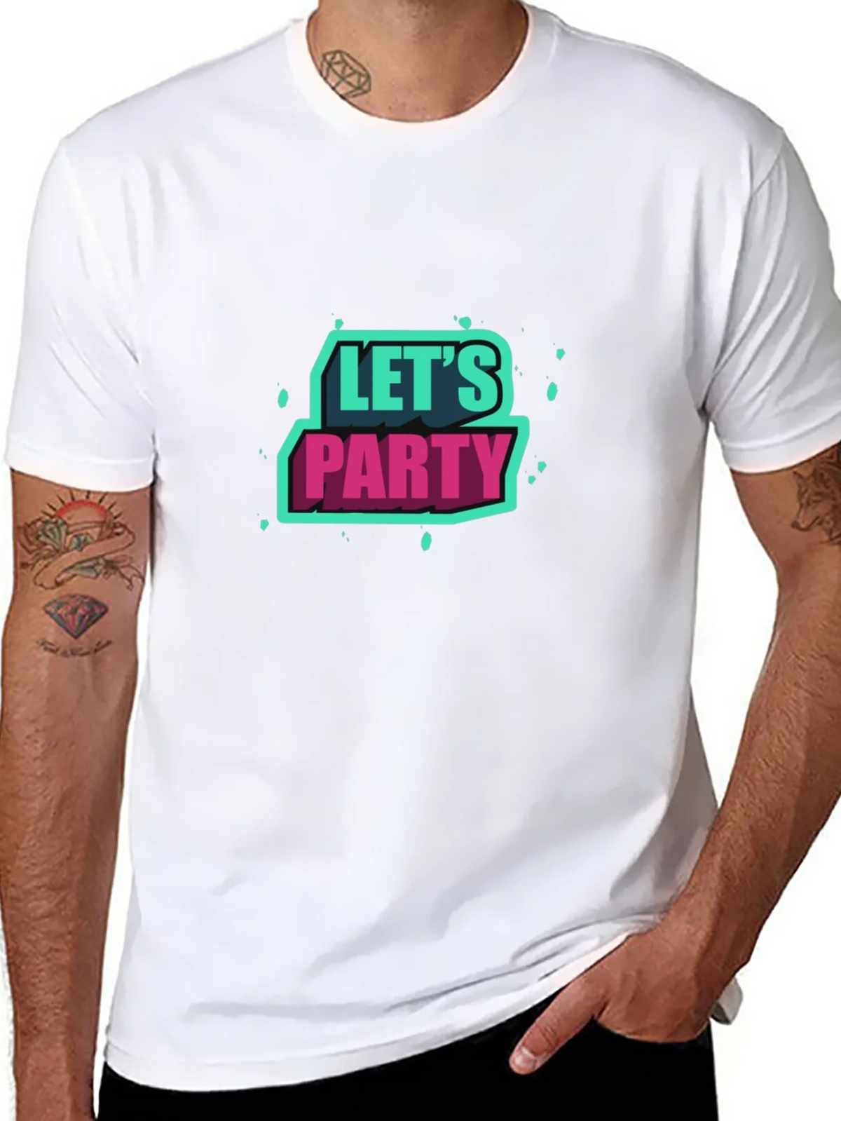 Lets Party Graphic Tee - Black Short Sleeve product image 7