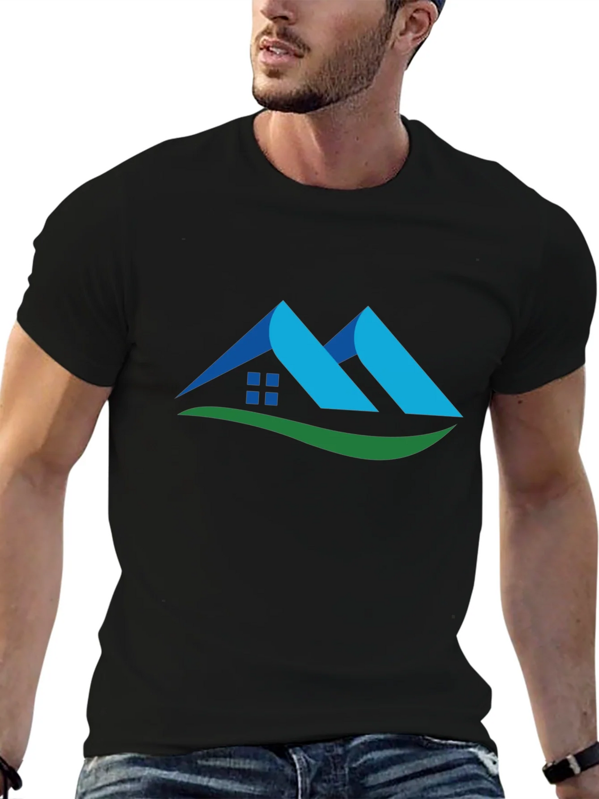 Modern Home Design Black T-Shirt product image 6