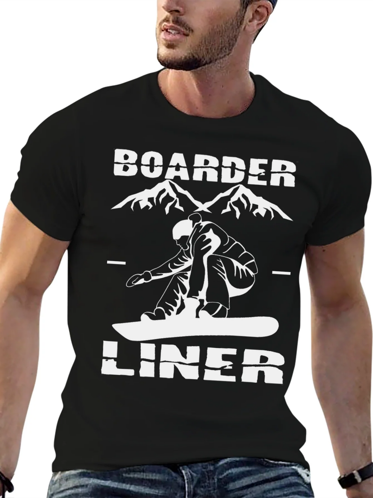 Boarder Liner Graphic Tee - Snowboarder T-Shirt product image 5