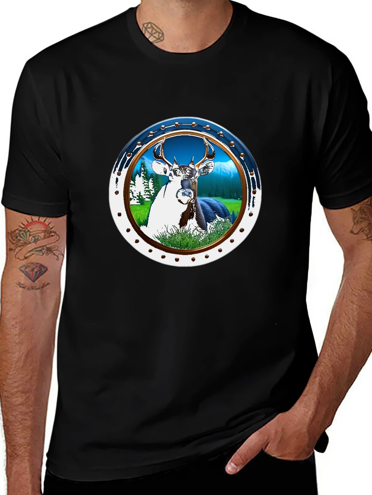 Deer Graphic T-Shirt - Nature Scene Tee product image 1