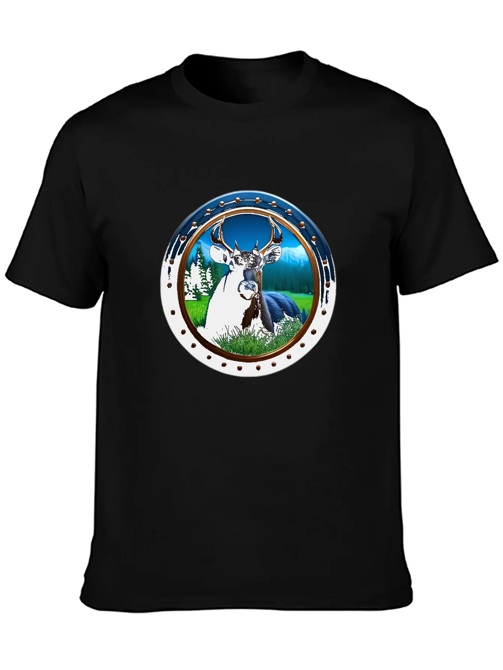 Deer Graphic T-Shirt - Nature Scene Tee product image 3
