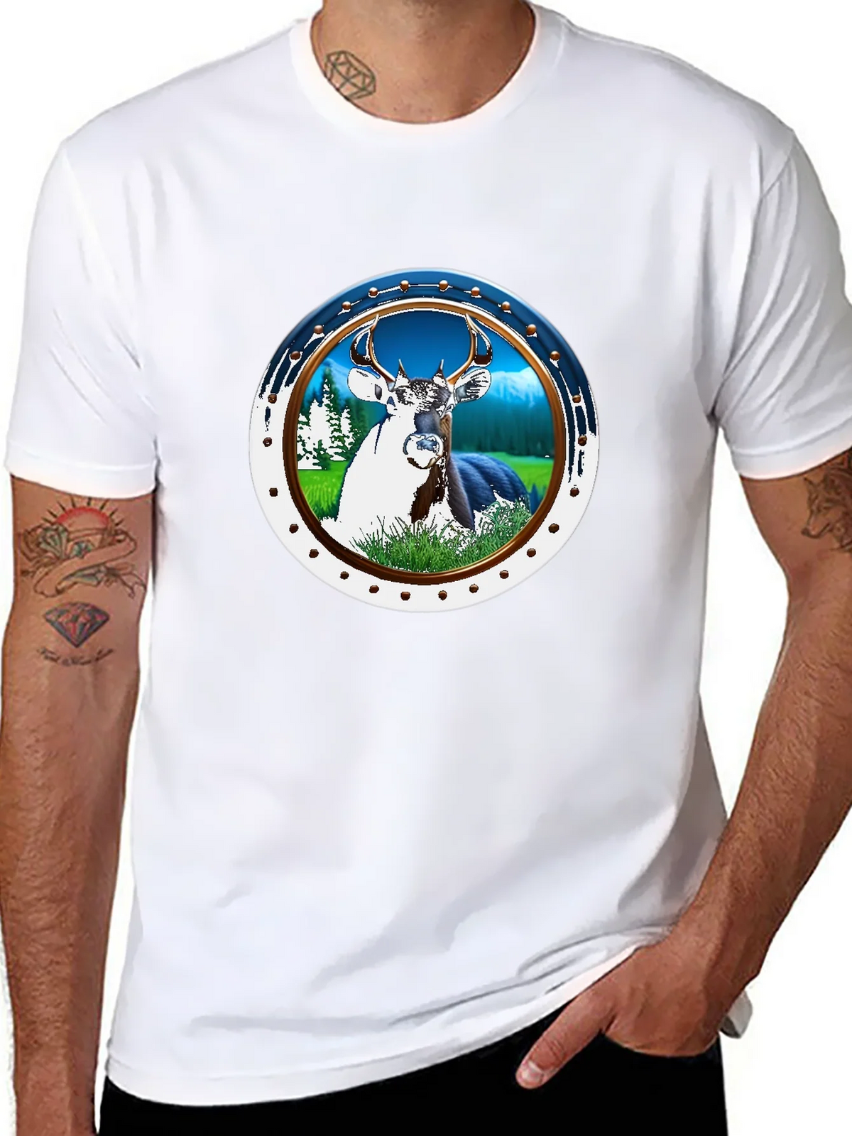 Deer Graphic T-Shirt - Nature Scene Tee product image 7