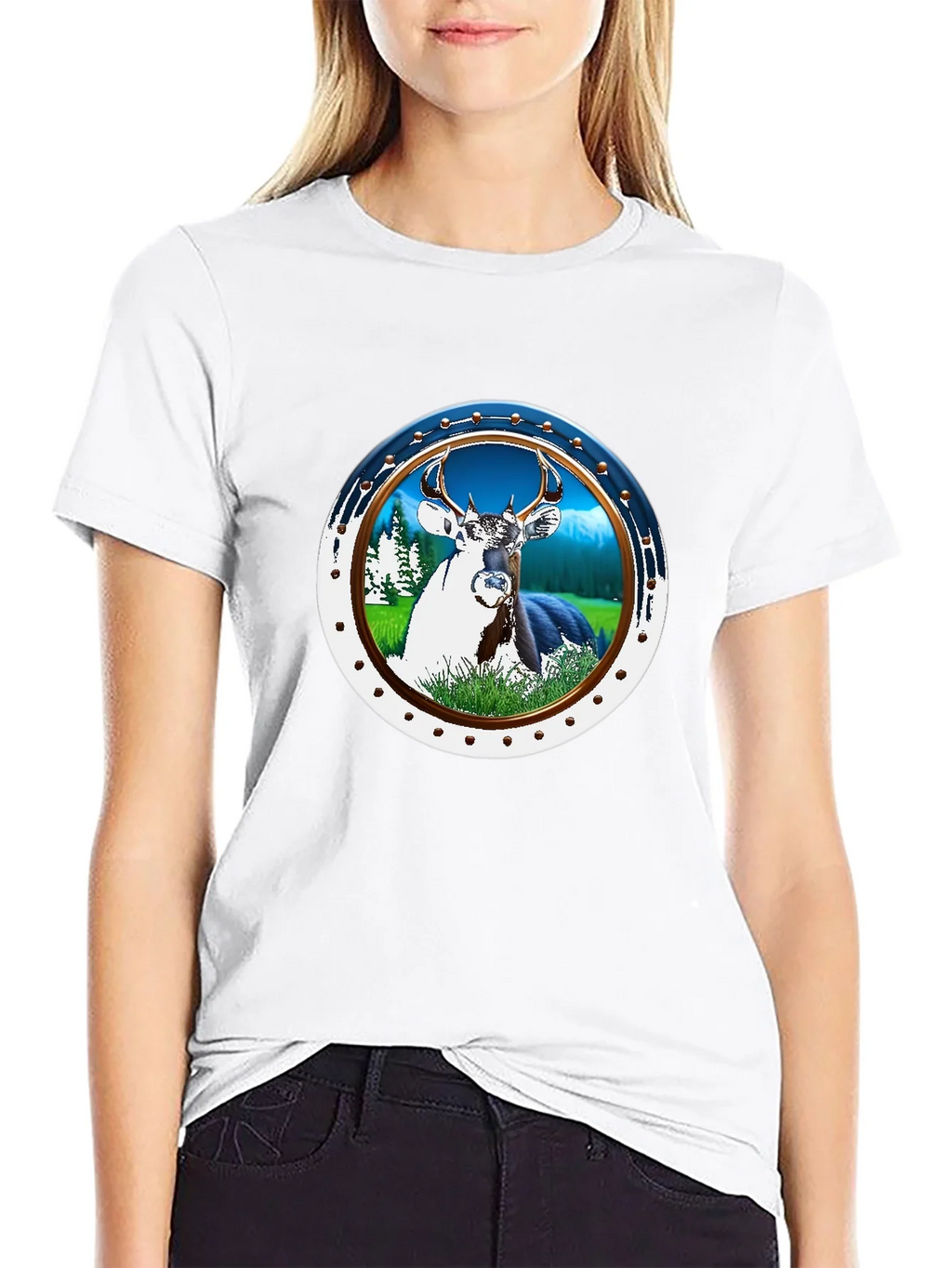 Deer Graphic T-Shirt - Nature Scene Tee product image 8