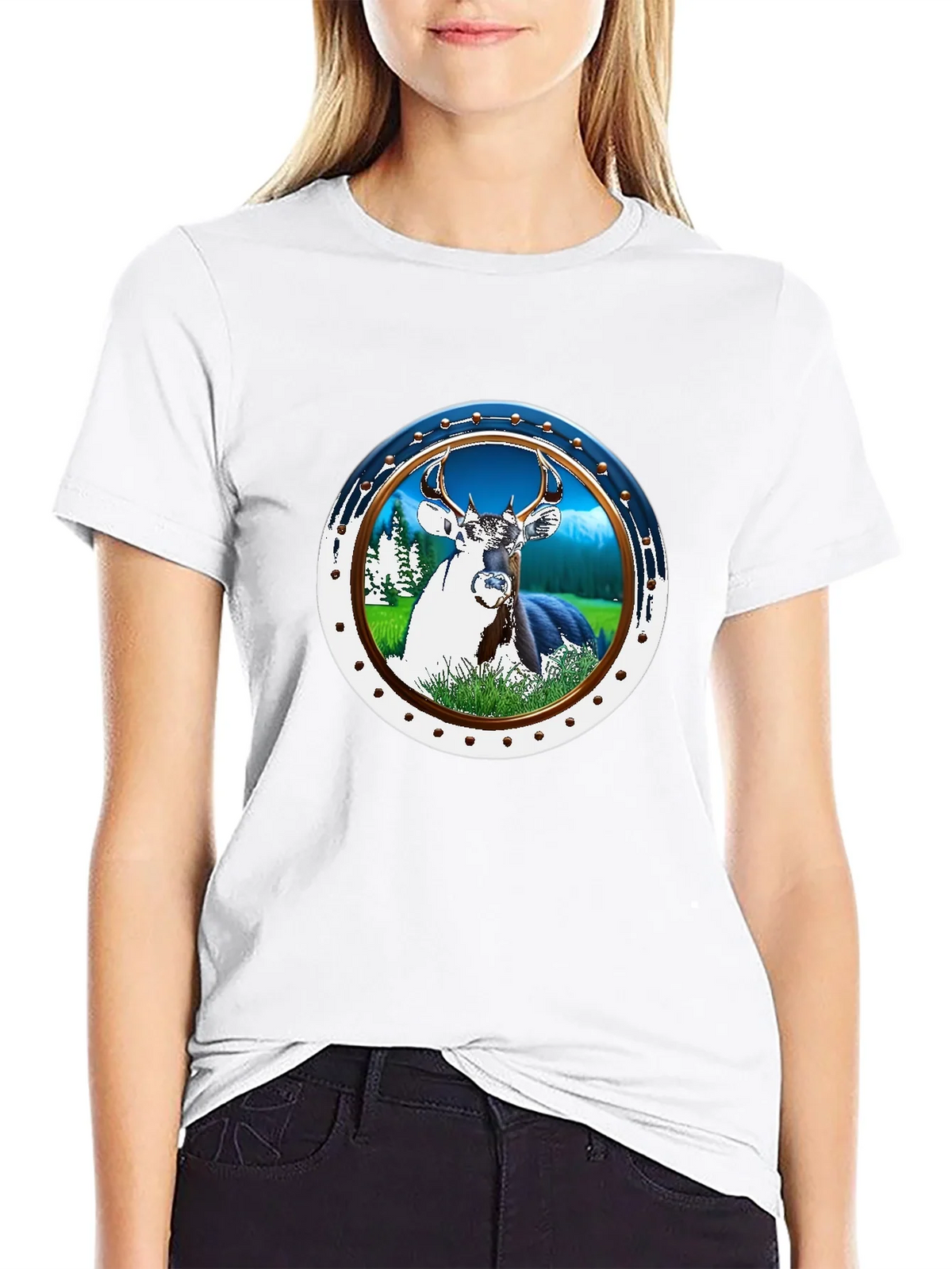 Deer Graphic T-Shirt - Nature Scene Tee product image 8