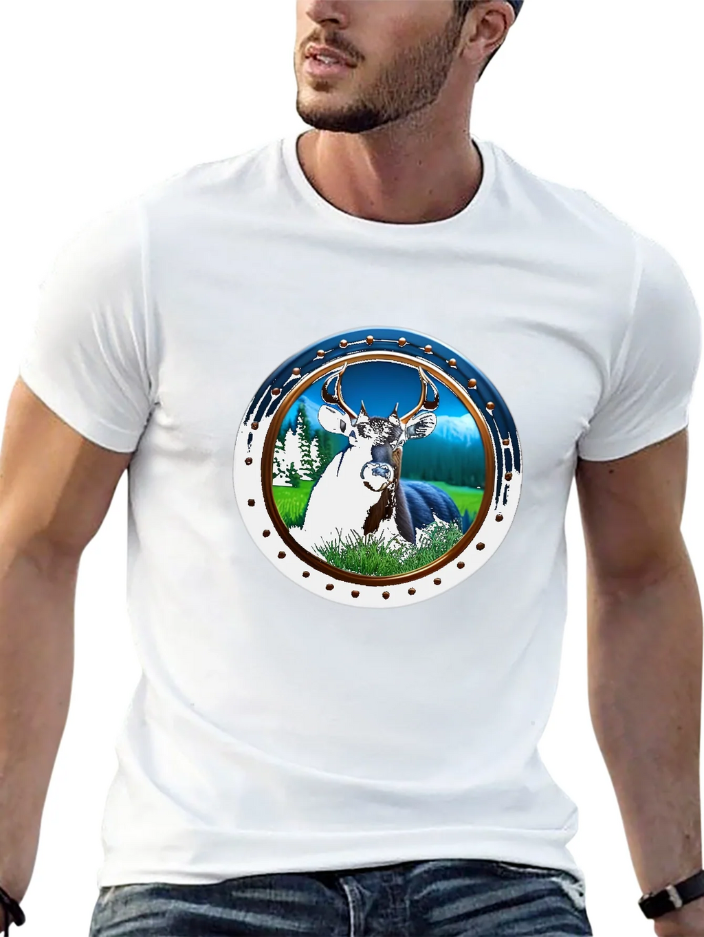 Deer Graphic T-Shirt - Nature Scene Tee product image 12
