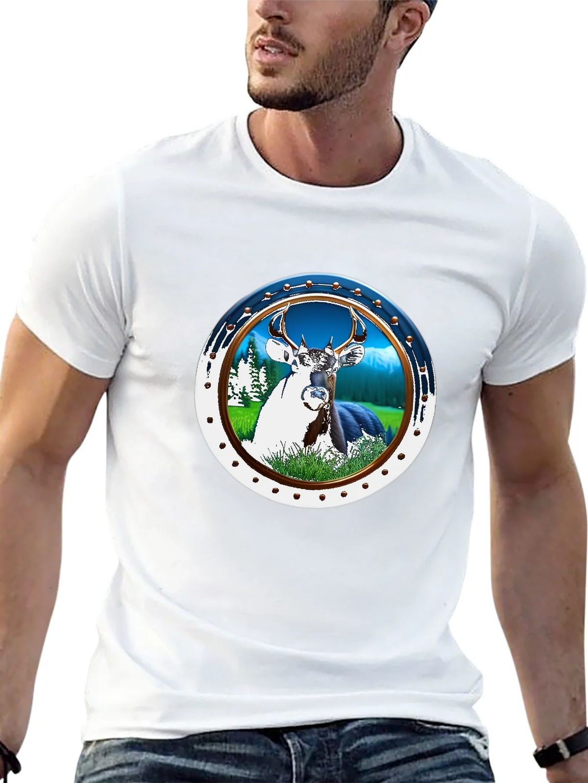 Deer Graphic T-Shirt - Nature Scene Tee product image 12