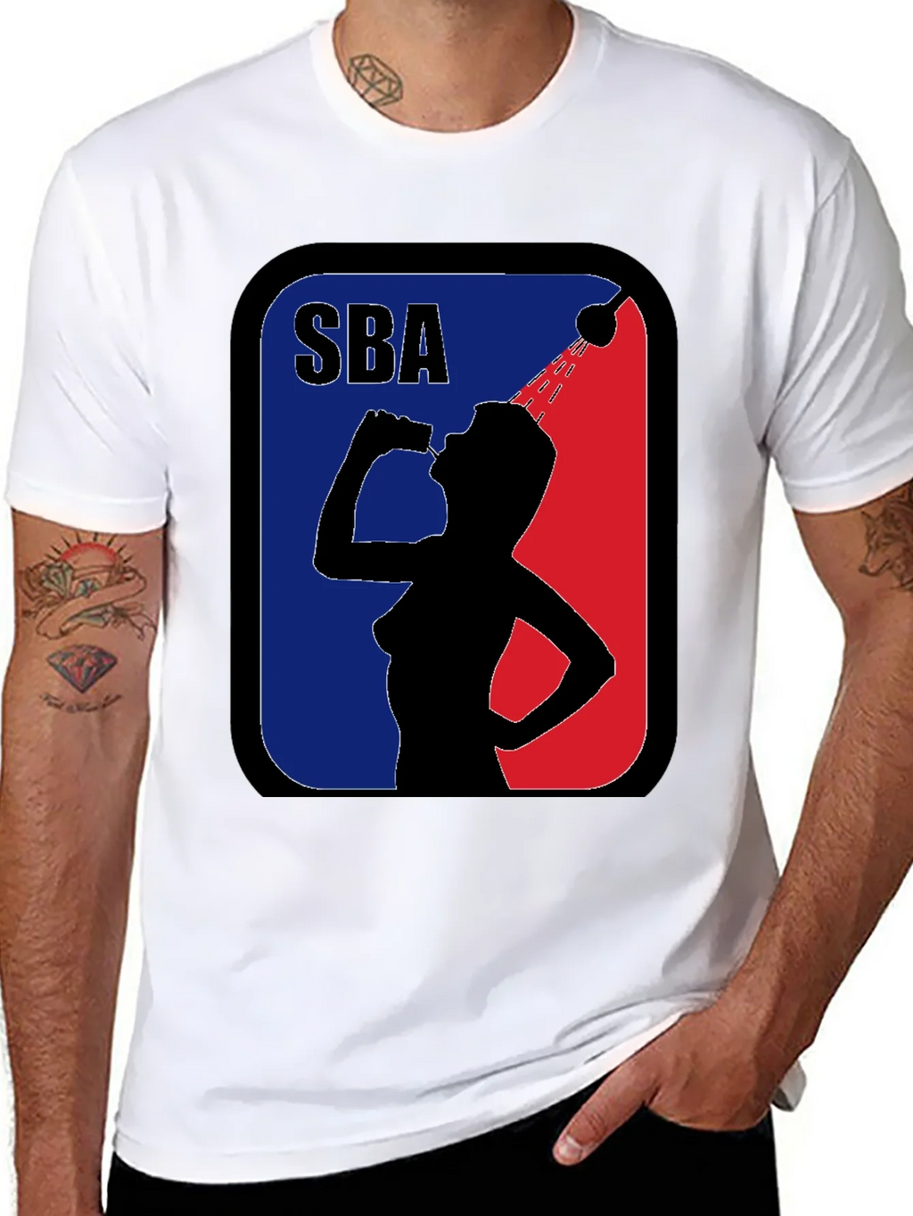 SBA Funny Parody Black Graphic T-Shirt product image 6