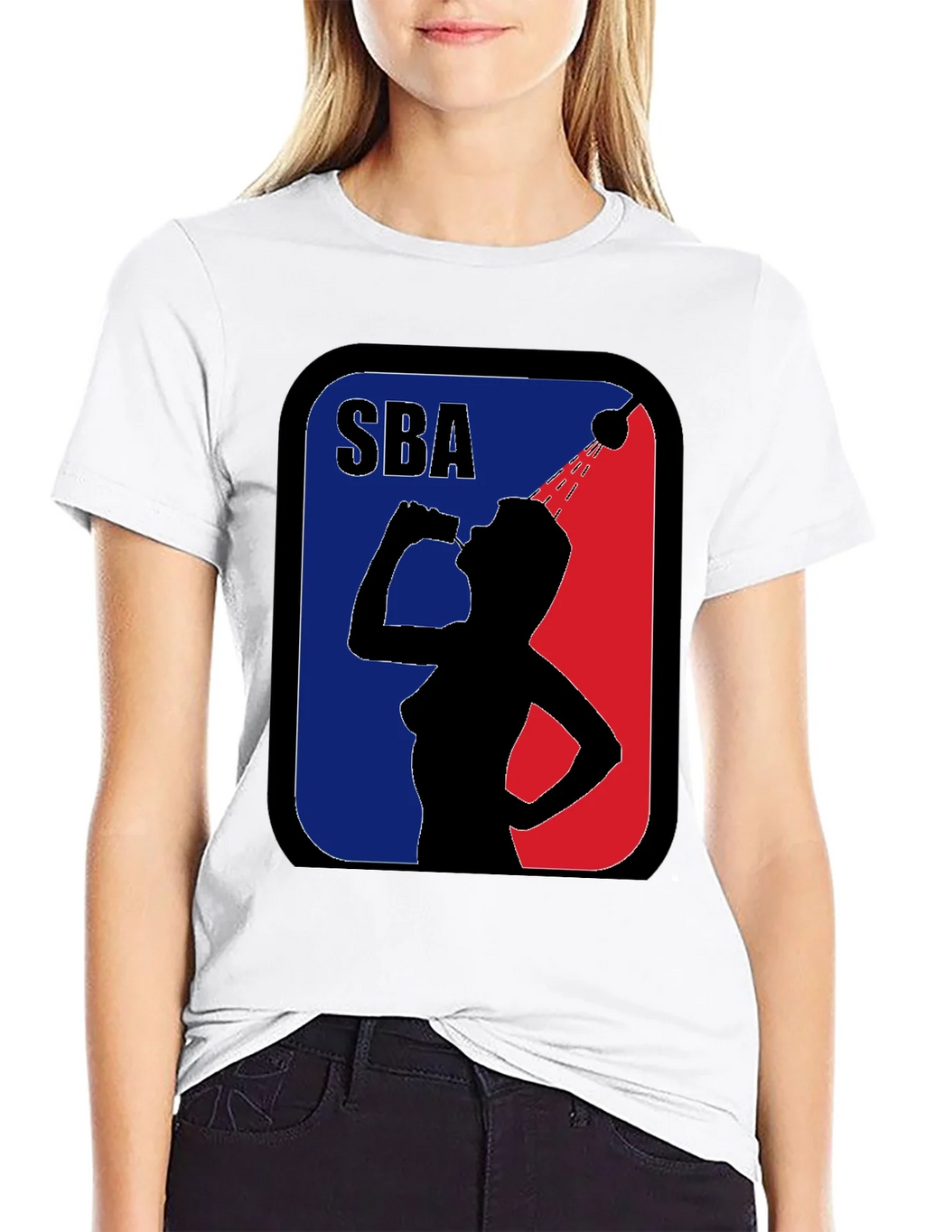 SBA Funny Parody Black Graphic T-Shirt product image 7