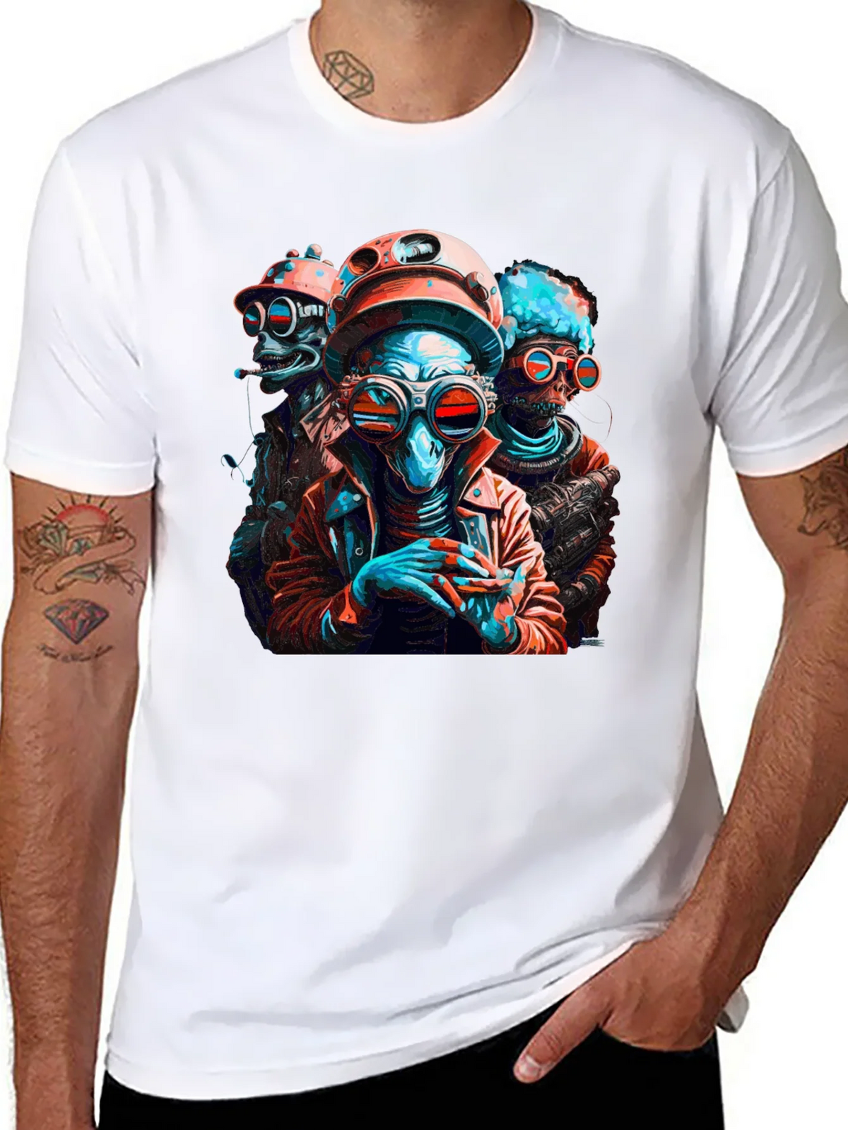 Retro Sci-Fi Alien Crew Graphic T-Shirt product image 6